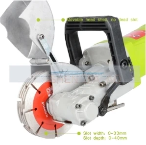 220V Electric Wall Chaser Groove Cut Machine 0-40mm Wall Slotting Machine Steel Concrete Cut Ground Dark Line Slotter Machine