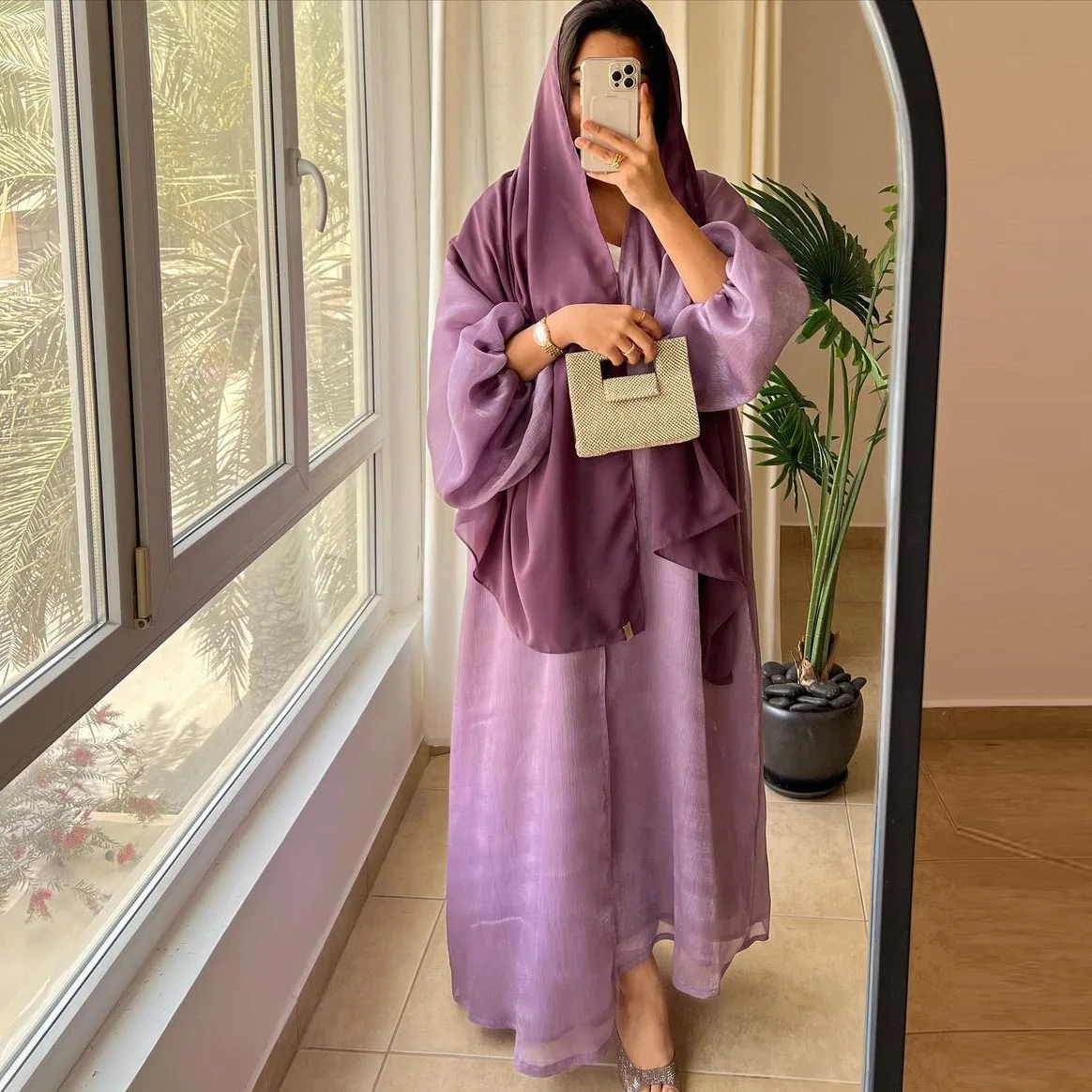 

Ид Мусульманская женская Абая Скромное длинное платье Открытая Абая Рамадан Марокко Кардиган Халат Дубай Арабский Кафтан Ислам Джалабия Vestidos 2026