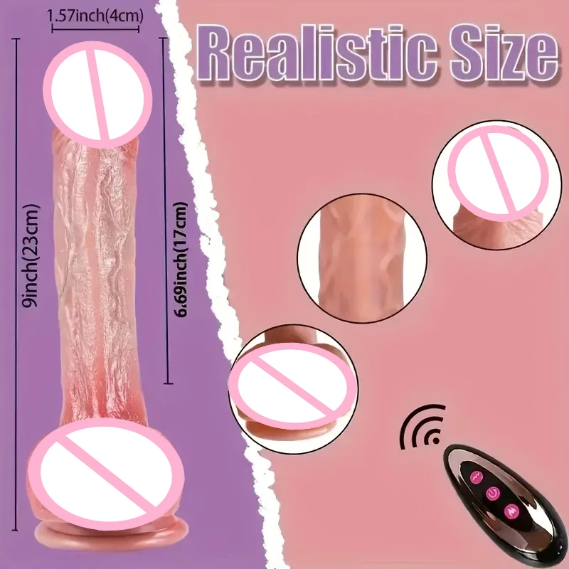 القضيب الاستمناء الشرجي للكبار تلسكوبي دسار التدفئة تلسكوبي دسار التحكم عن بعد G بقعة محفز ألعاب الجنس واقعية #5