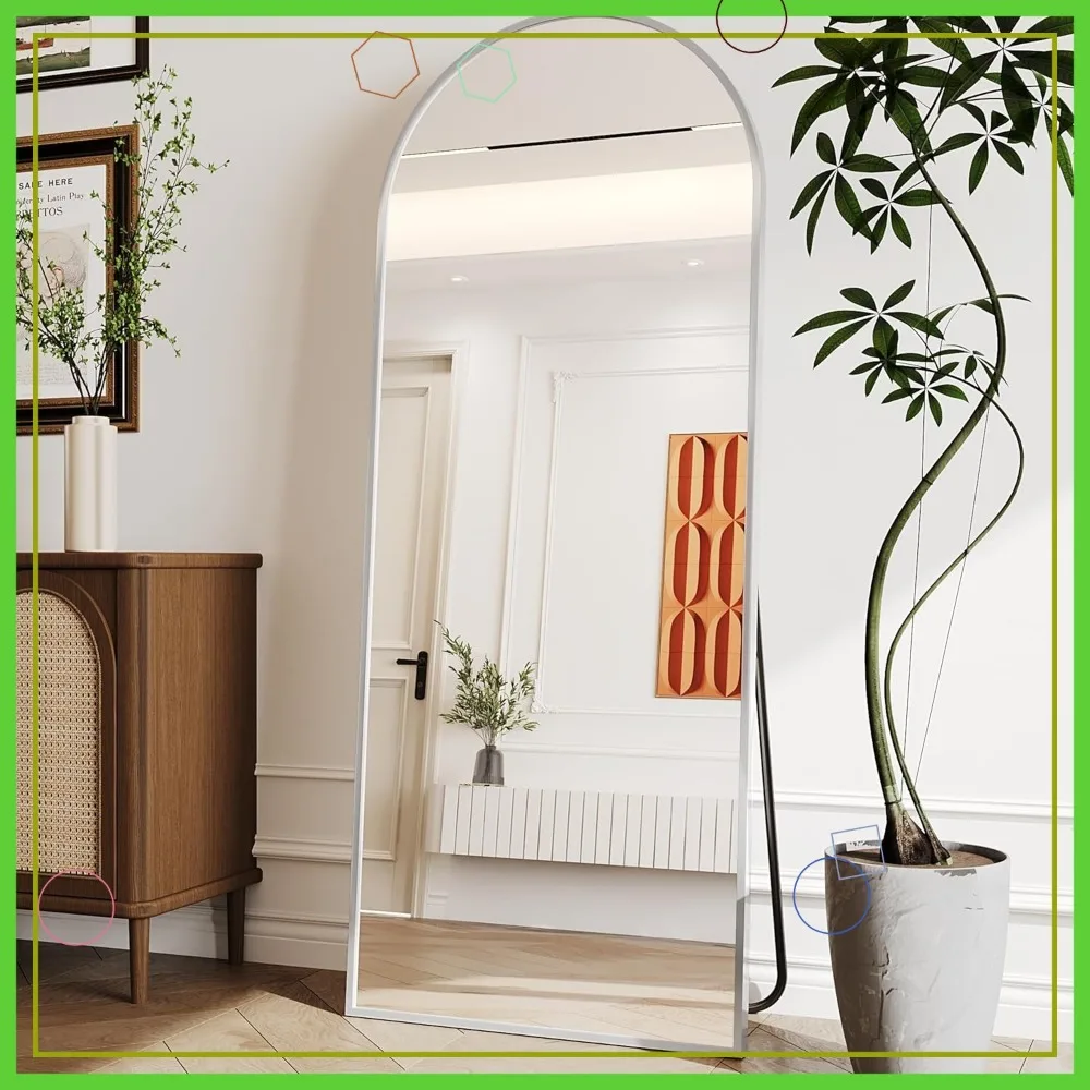 

71x26 Inch Silver Arch Full Length Floor Mirror with Aluminum Frame, Ultra-Thin Tempered Glass for Home Decor