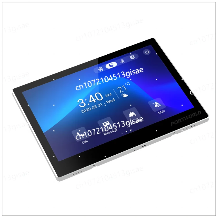 Wall Mounted Smart Home Tablet 10 Inch 500nit LCD 2GB+32GB Android 11 POE Tablet with RS485 Connector