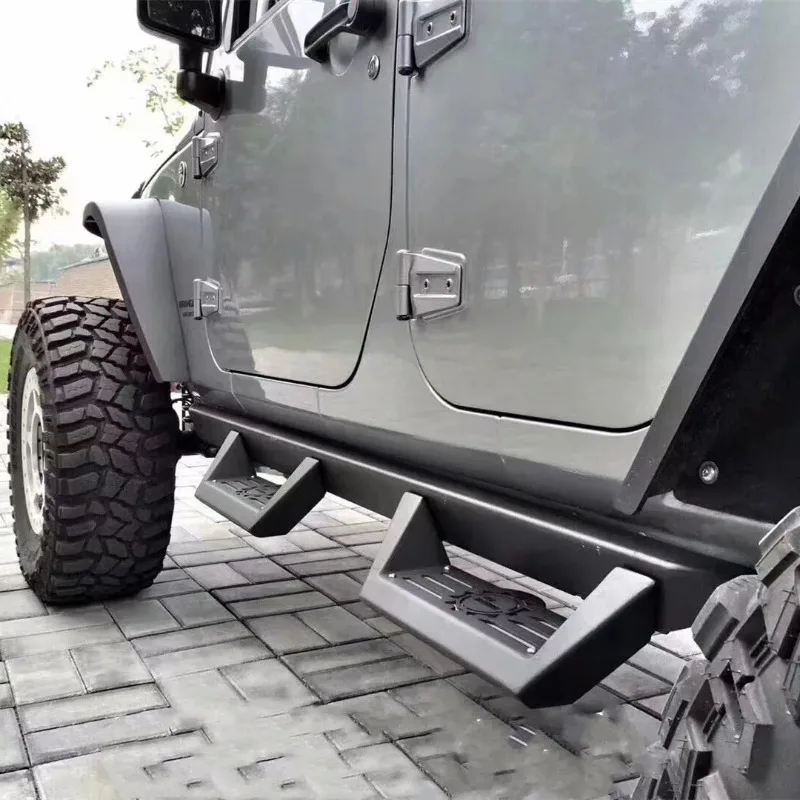 Custom Frame Mount Rock Sliders Side Running Boards For  4 Door Model 2018 Up