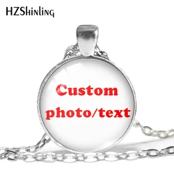 2020 New Customized Photo Necklace Glass Dome Pendant Personalized Picture 25mm Jewelry OMG