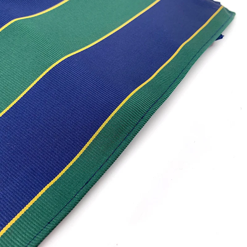 Fashion Versatile 25*25CM Pocket Square Thick Striped Polyester Handkerchief for Man Business Wedding Suit Accessories Wholesale