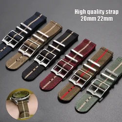 20mm 22mm Quick Release Nylon Watch Strap for Tudor Woven Canvas Fabric Band for Omega for Seiko for Military Men Women Bracelet