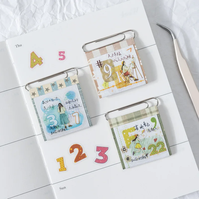 50pcs Coil Sticker Book Basic Little Accent Series 1 Style Basic Versatile Journal Base DIY Supplies Kawaii Stickers