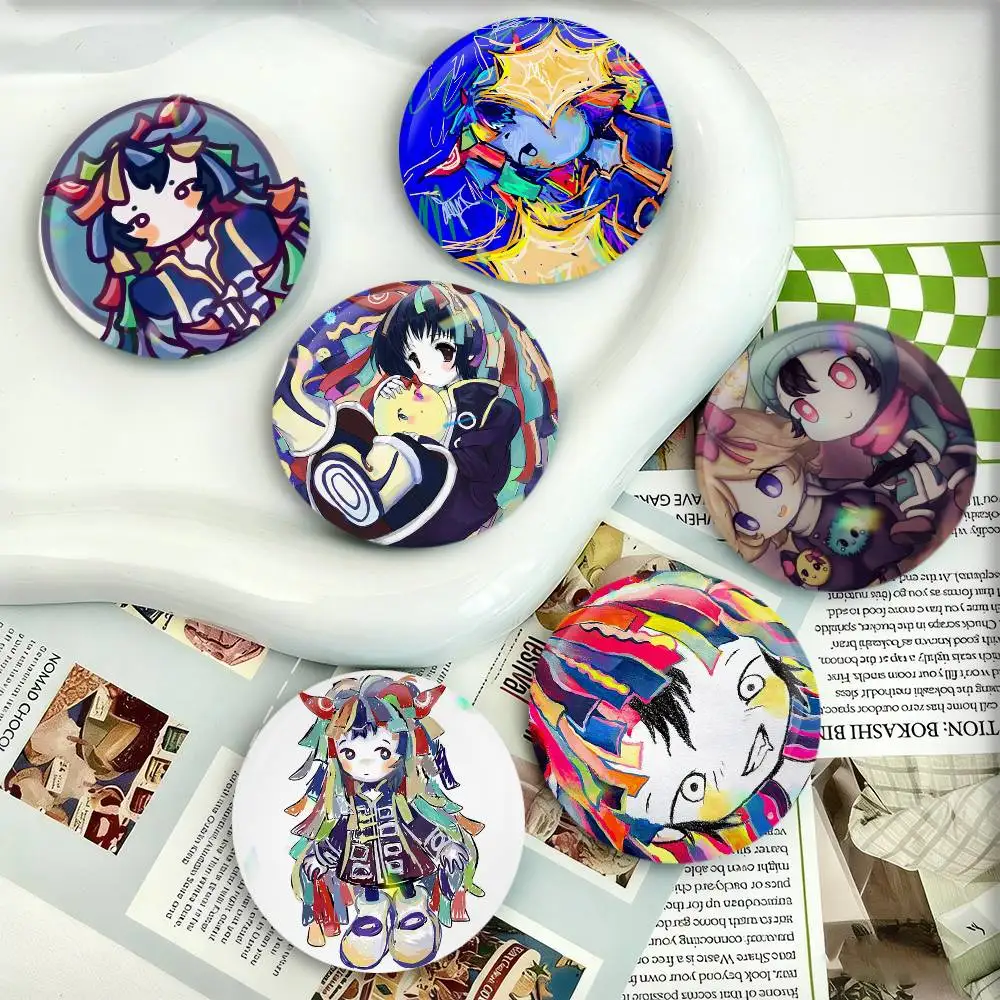 

Kikuo Cute Cartoon Badges 25 32 44 58 75 mm Round Fans Collect Friends Gifts Brooch Souvenir