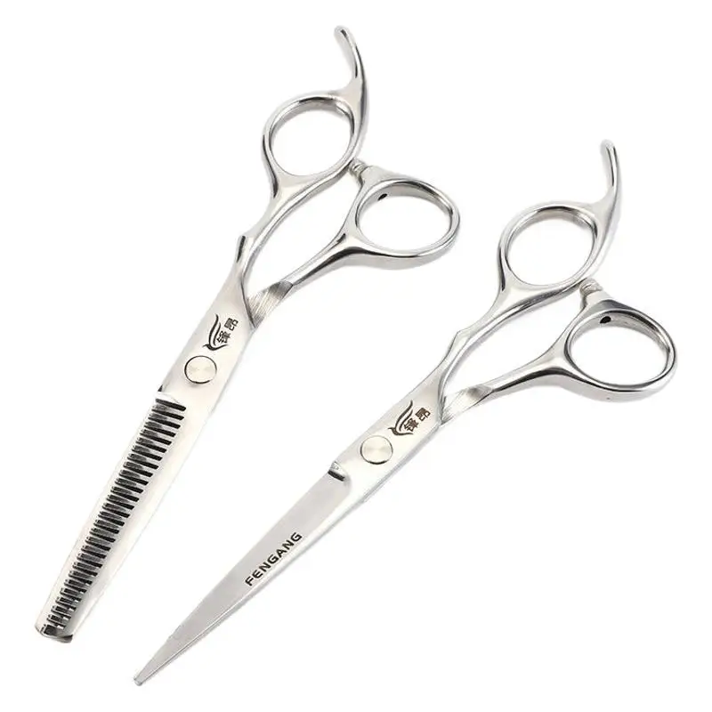 

Professional Barber Scissors Accessories Shop 6 Inch Hairdressing Hair Haircut Cutting Thinning Tools Salon Hairdresser's Set