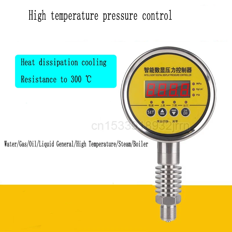 

1pcs Stainless Electric Contact Pressure Gauge, Boiler Steam High-Temperature Pressure Controller, Automatic Switch