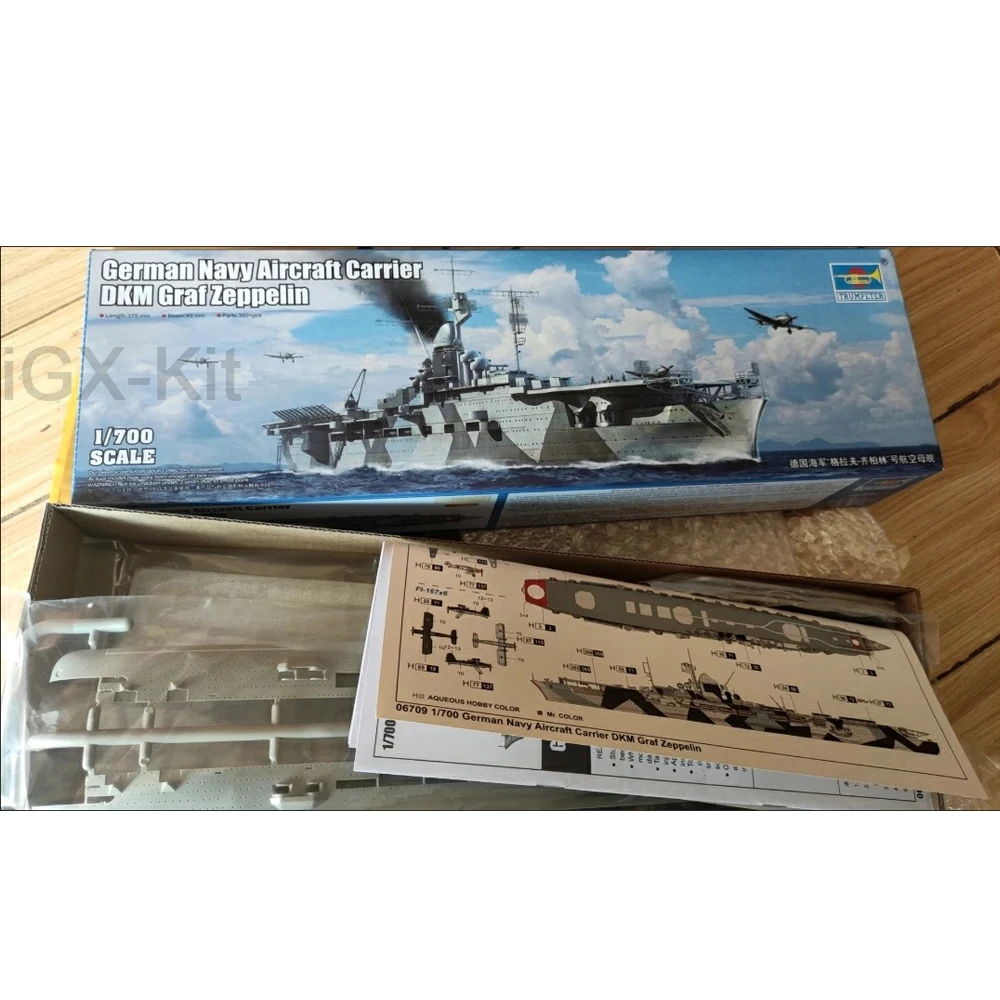 

Trumpeter 05627 1:350 Scale DKM Graf Zepplin Aircraft Carrier Ship Assembly Plastic Model Building Kit