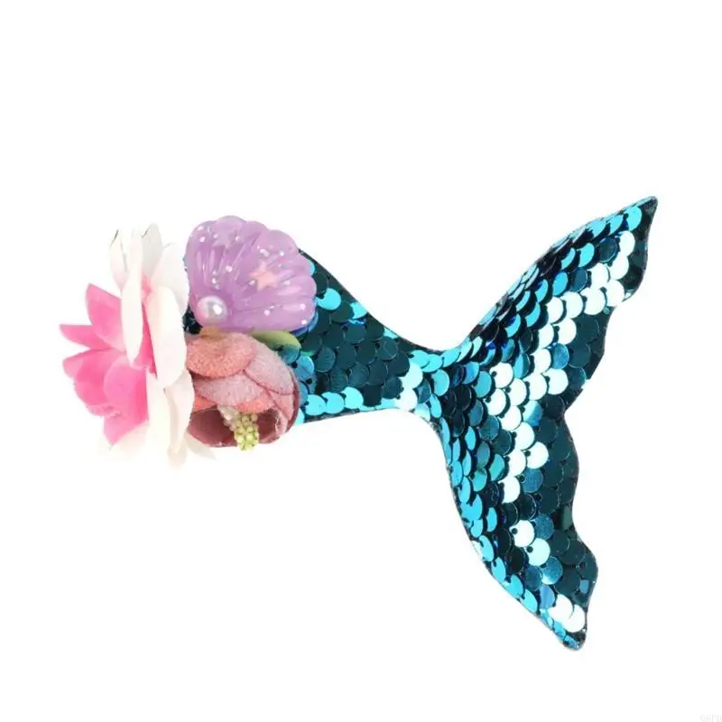 

Нежная заколка для волос для маленьких девочек, заколка в форме хвоста русалки для дочери