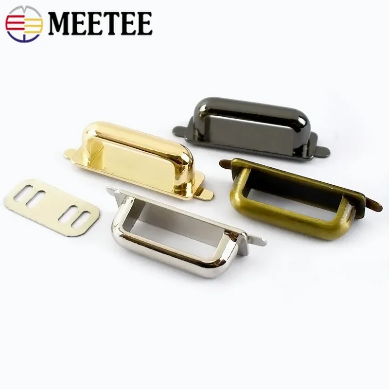 4/10Pcs Meetee 25*9mm D Ring Metal Buckles Bridge Connector Hanger Bags Clip Hardware Decoration for Sewing Luggage Accessories