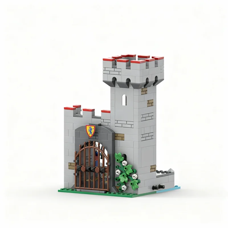 339pcs MOC Seaside Market Alternate Gate Module Castle Model Building Blocks Construction Christmas Gift Toys Idea Creative