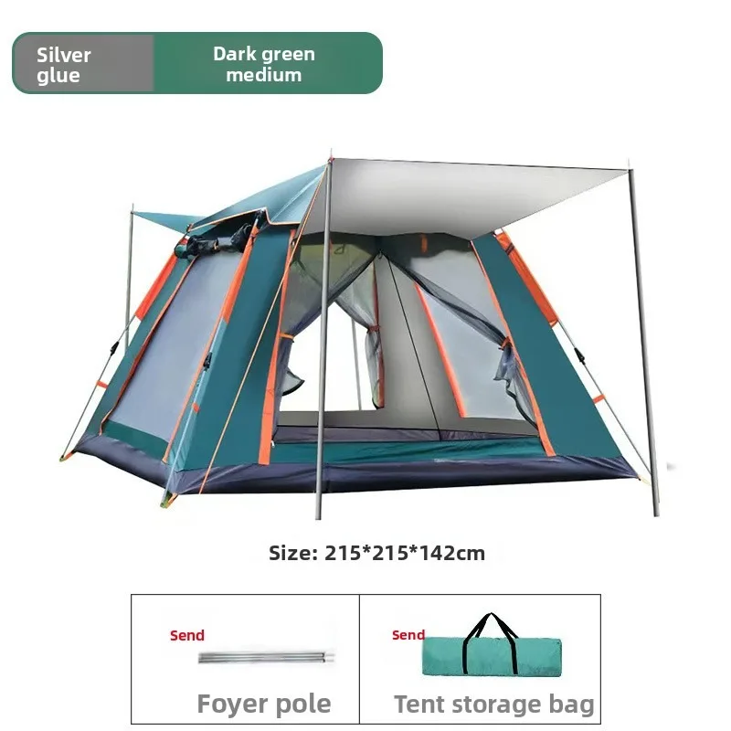 All Weather Automatic Large Beach Tent 34 Person Folding Camping Shelter Easy Setup Rainproof Family Outdoor Shade Canopy view 5