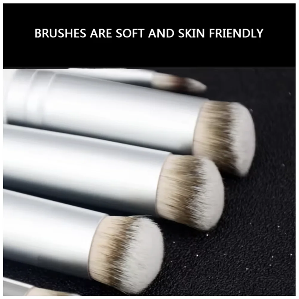 فرشاة كريم الأساس المخفي، فرشاة كونتور أحمر الخدود الفاخرة، فرشاة مكياج الوجه الكثيفة بدون عيوب تحت العين للمزج