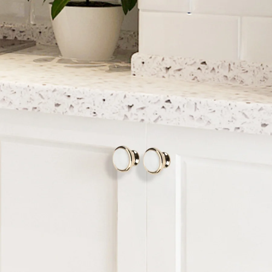 Maniglia per mobili moderna in ceramica colorata Maniglie per armadi dorate per guardaroba Maniglia per porta dell'armadio Toeletta e hardware per cassetti