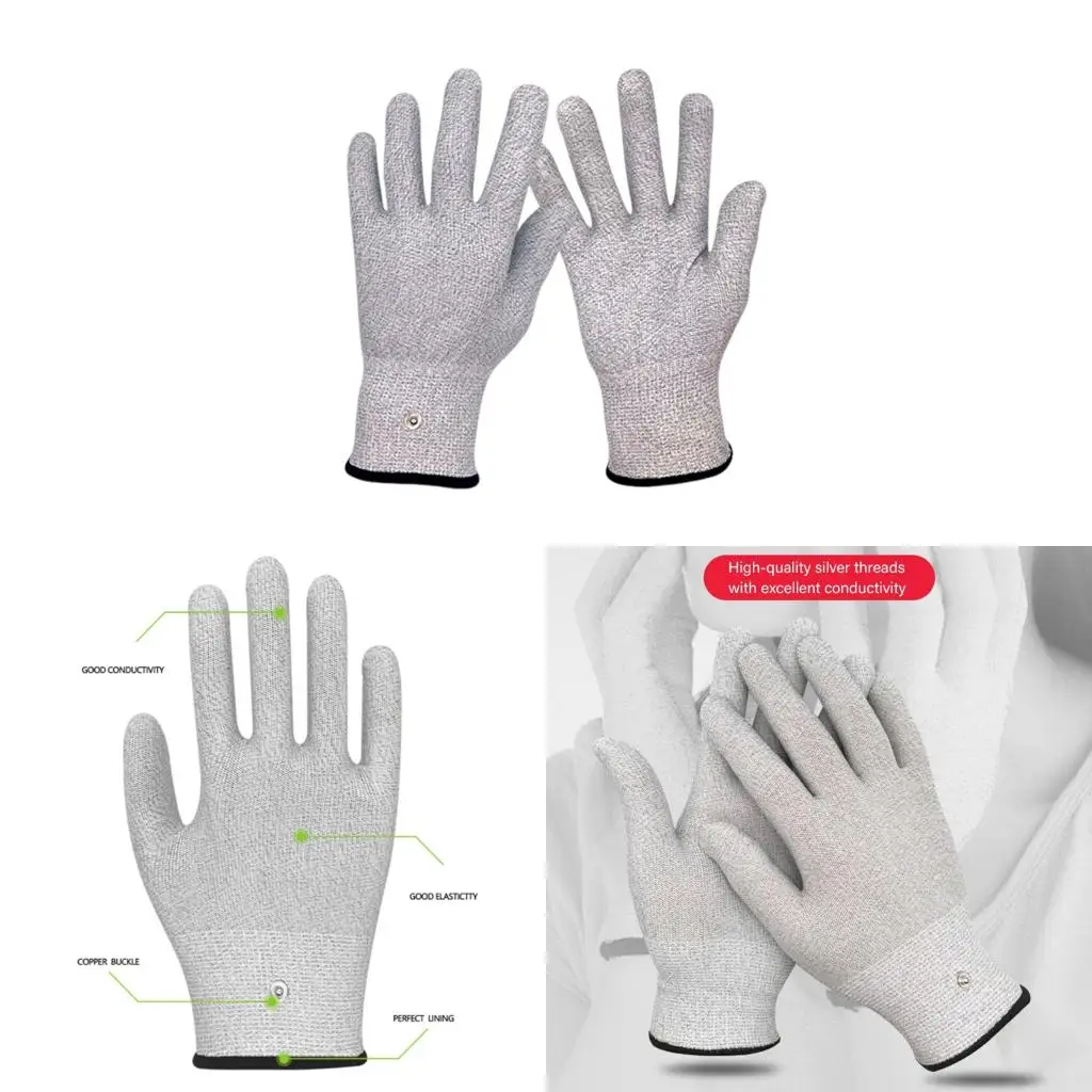  Intelligent Microcurrent Therapy Gloves Silver Fiber Construction Breathable Ergonomic Suitable For Physical Therapists