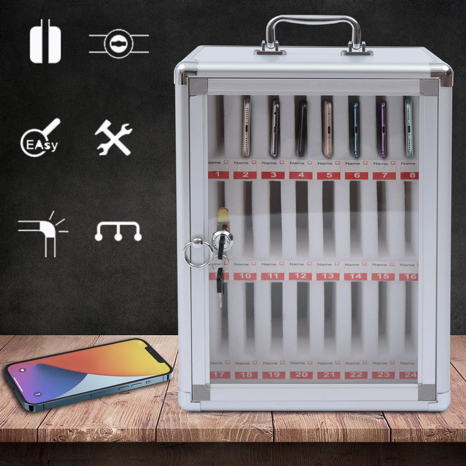 Armoire de Rangement de Poche en Alliage d'Aluminium, Cellule Matin