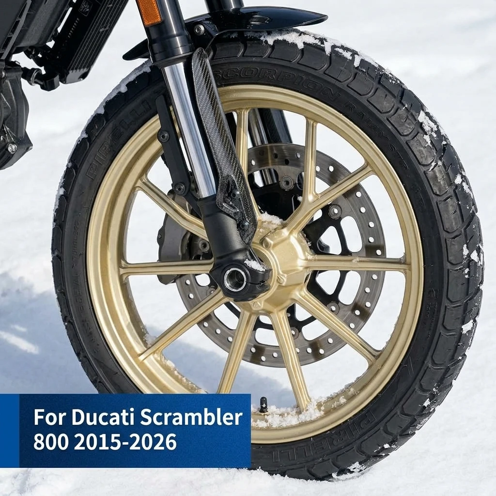 For Ducati Scrambler 800 2015-2026 Motorcycle Front Shock Absorption Cover - Carbon Fiber