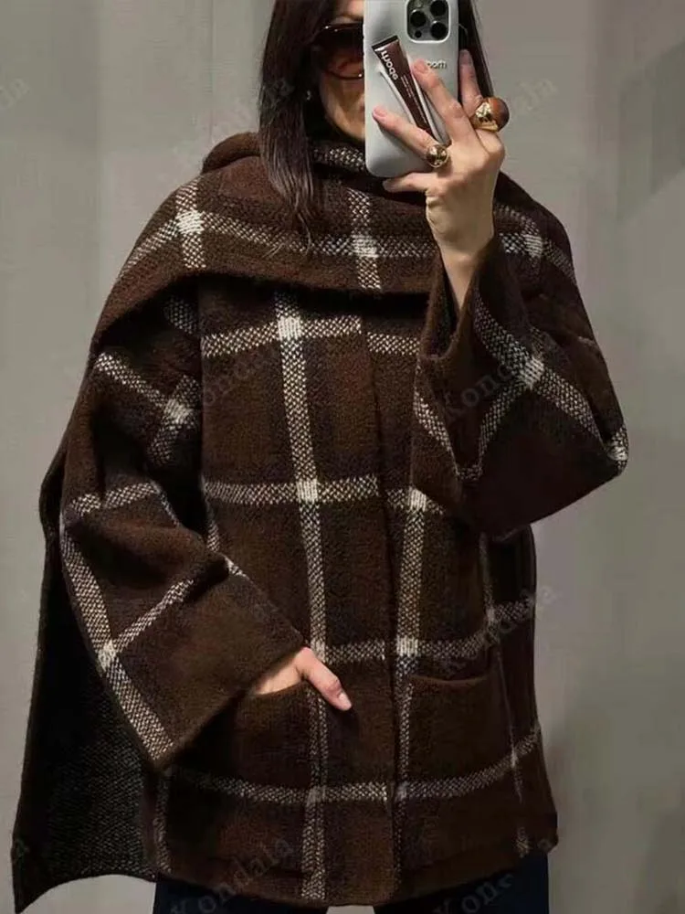 

Women Knitted Cardigan 2025 Women Fashion Printing Long Sleeve Scarf Collar Cardigan Women Hight Street Elegant Coat