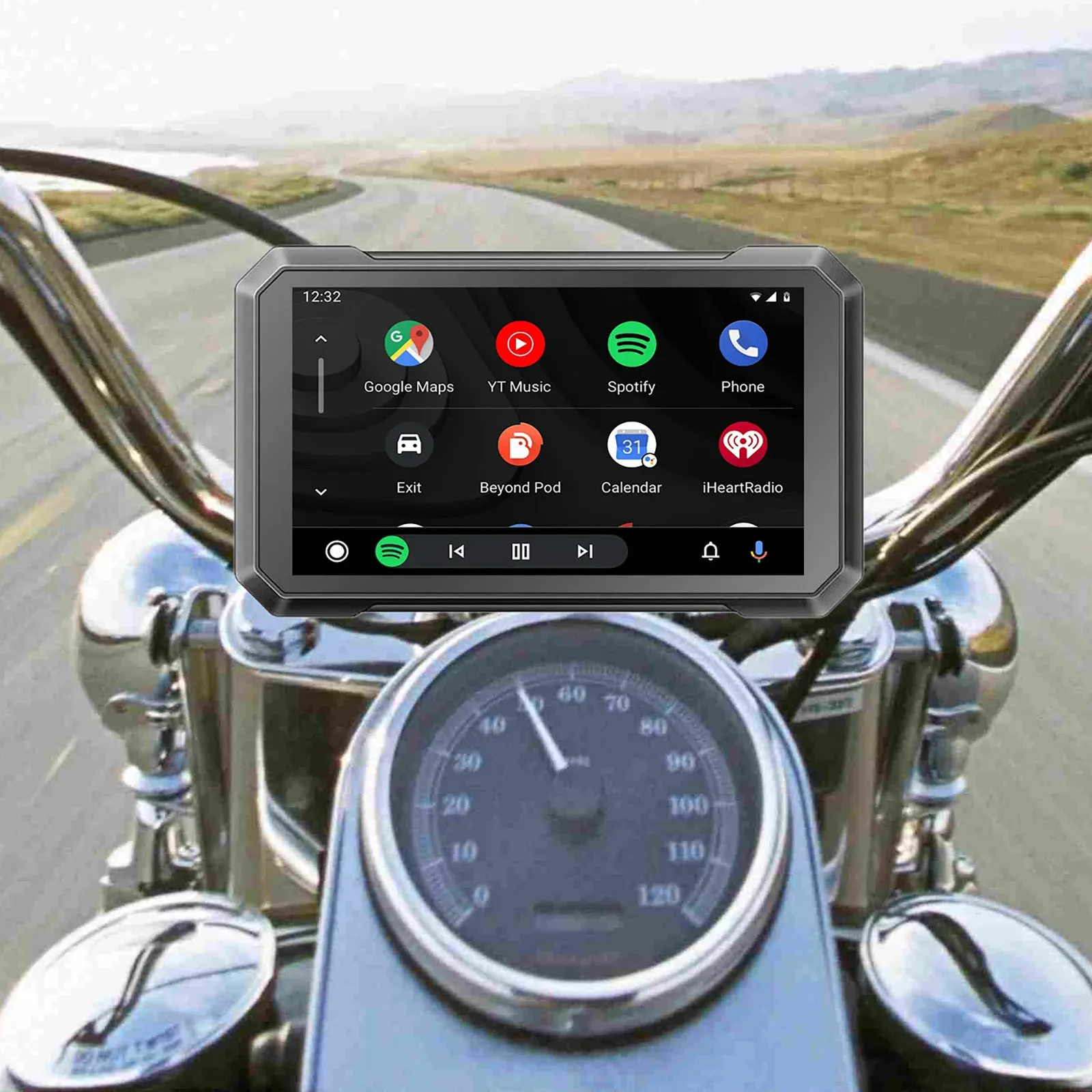 Écran de navigation GPS étanche pour moto, Carplay, sans fil, Android Auto, Apple Navigator, 7 pouces