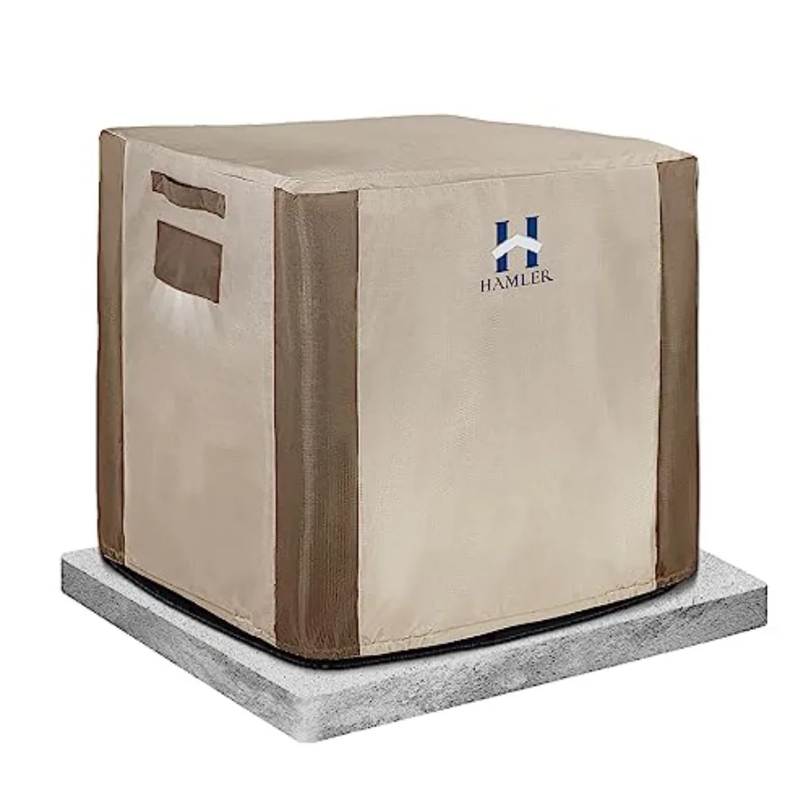 Air Conditioner Cover Outdoor AC Cover for Outside Units - 420D Heavy Duty Fabric Waterproof Winter AC Protector Central Unit S