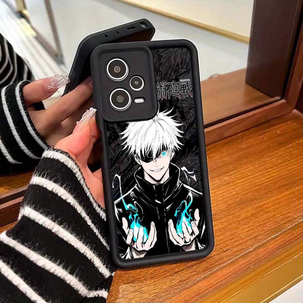 وسيم Jujutsu Kaisen لسامسونج غالاكسي S25 S24 S23 S22 S21 S20 FE ملاحظة 20 الترا زائد غطاء فوندا العين سلم جراب هاتف