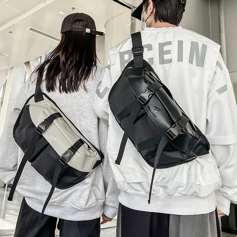 

Men's Crossbody IPad Zip Waterproof Fashion Multilayer Chest Bag Daily Commute Cycling Premium Sling Bags