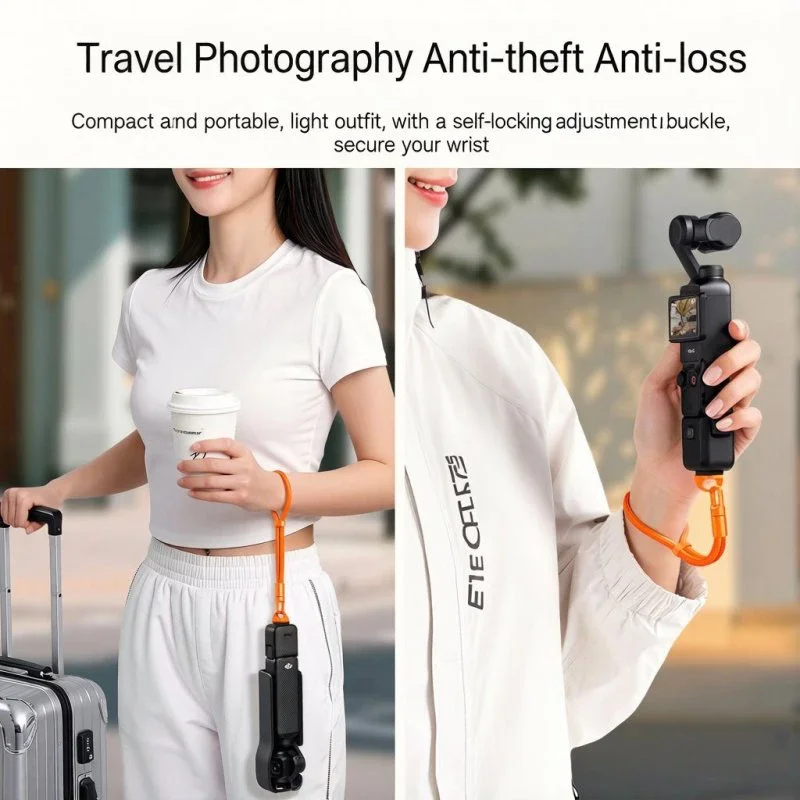 Anti-loss Strap Wrist Rope For DJI Osmo Pocket 3/4 Camera Self-locking Hand Strap Belt for POCKET4/3 Anti-fall Lanyard Accessory