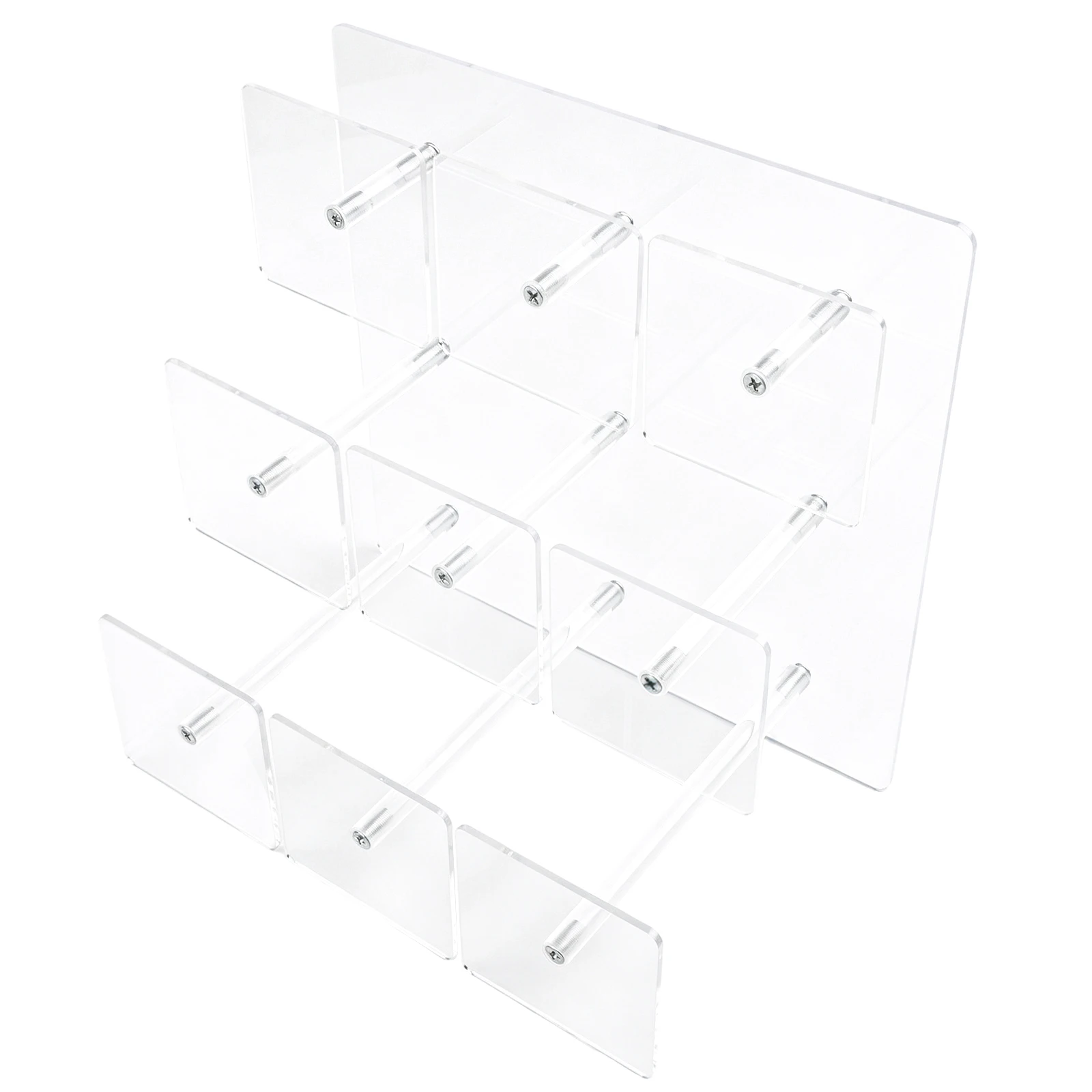 Clear for acrylic Vanity Organizer with Multi Level Shelves for Skincare Serums Toners Moisturizers and Makeup Tools Storage