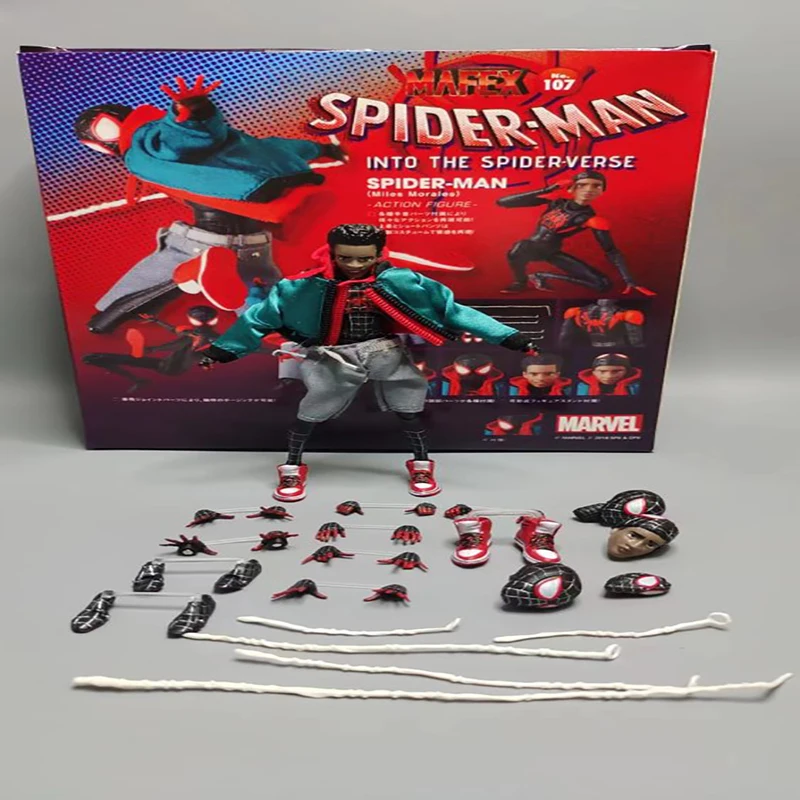 Ko Marvel Spider-Man Miles Morales Action Figure Collection, Marvel Spiderman, Into the Spider Verse Figures, Model Toys, MAF107