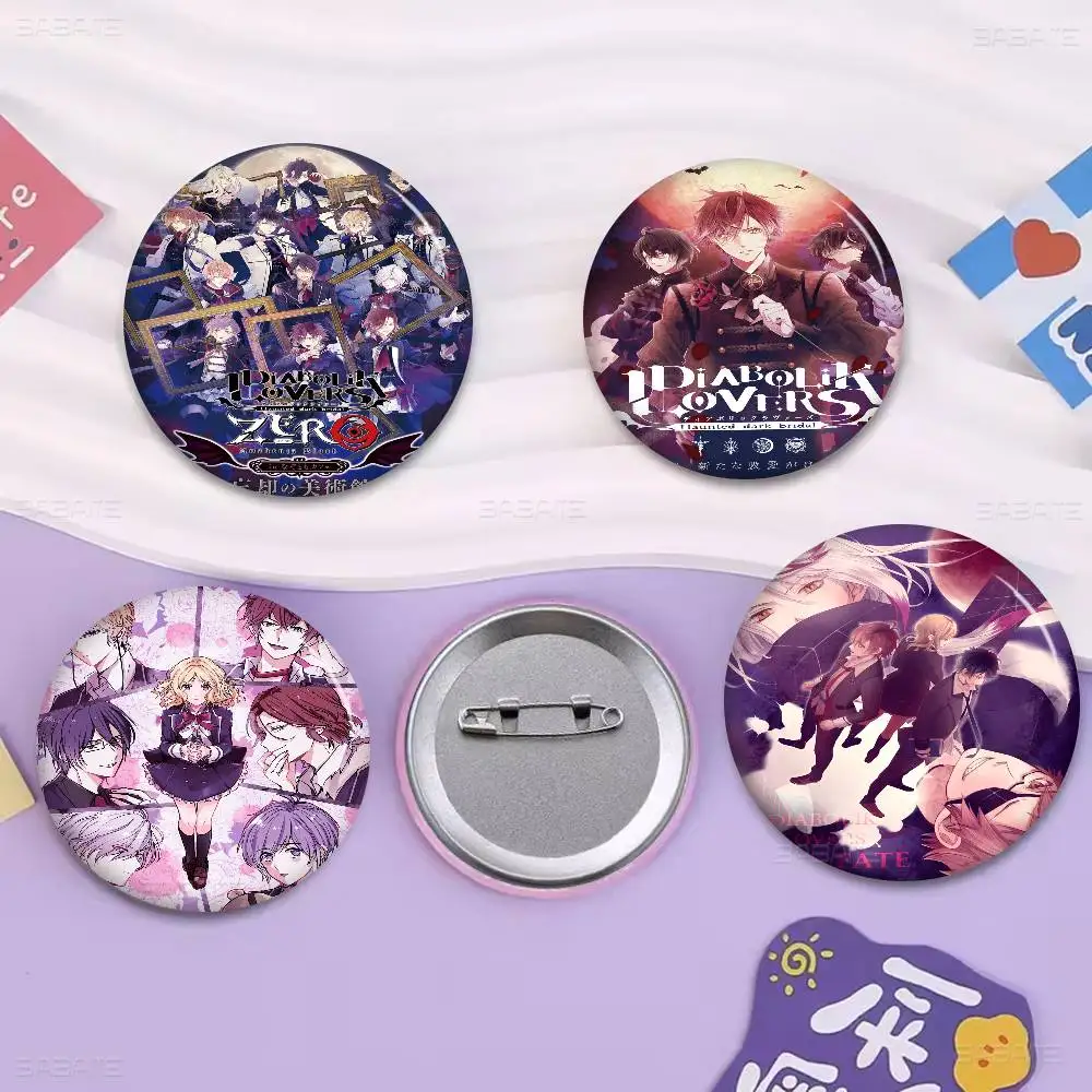 

Diabolik Lovers Anime 32/44/58mm Round Cartoon Brooches Handmade Pins for Backpack Jewelry Accessories Gifts Creative Badge