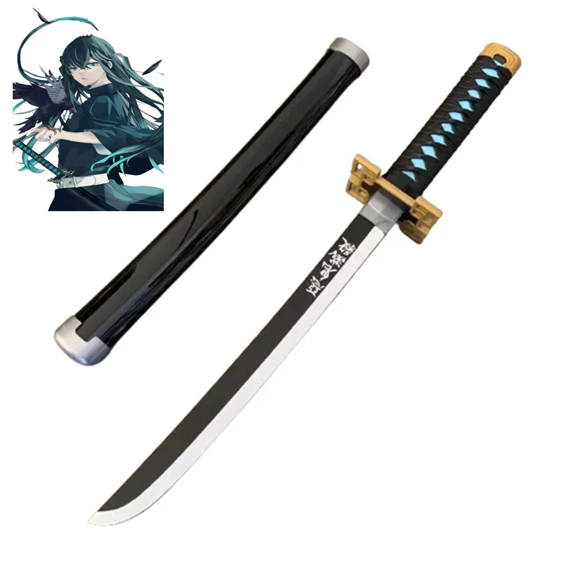 

Demon Slayer Role Play Tokitou Muichirou Bamboo Assembled 24inch Katana Model Cosplay Kimetsu no Yaiba 60cm Weapon Sword