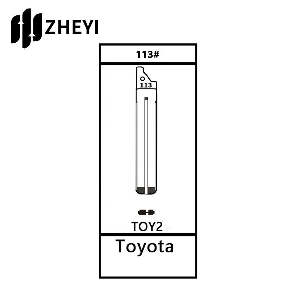 TOY2 113 # Universal Uncut รีโมท Flip Key สำหรับ Toyota Original TOY2 113 # ใบมีดว่างเปล่า Uncut สำหรับรถรีโมทคอนโทรล Key