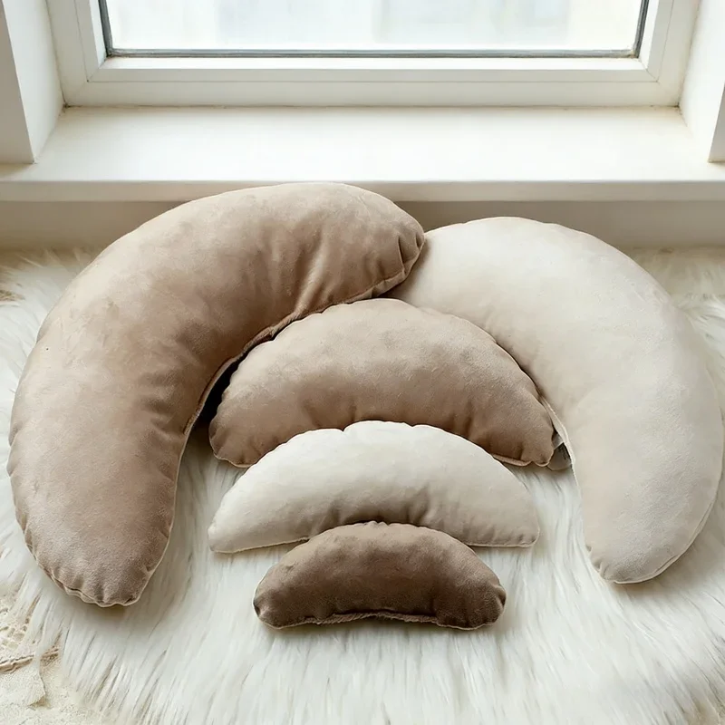 

Newborn Studio Photography Props 5-Piece Set Crescent Pillow Baby Posing Cushion Shooting Accessories For Infant Boys And Girls