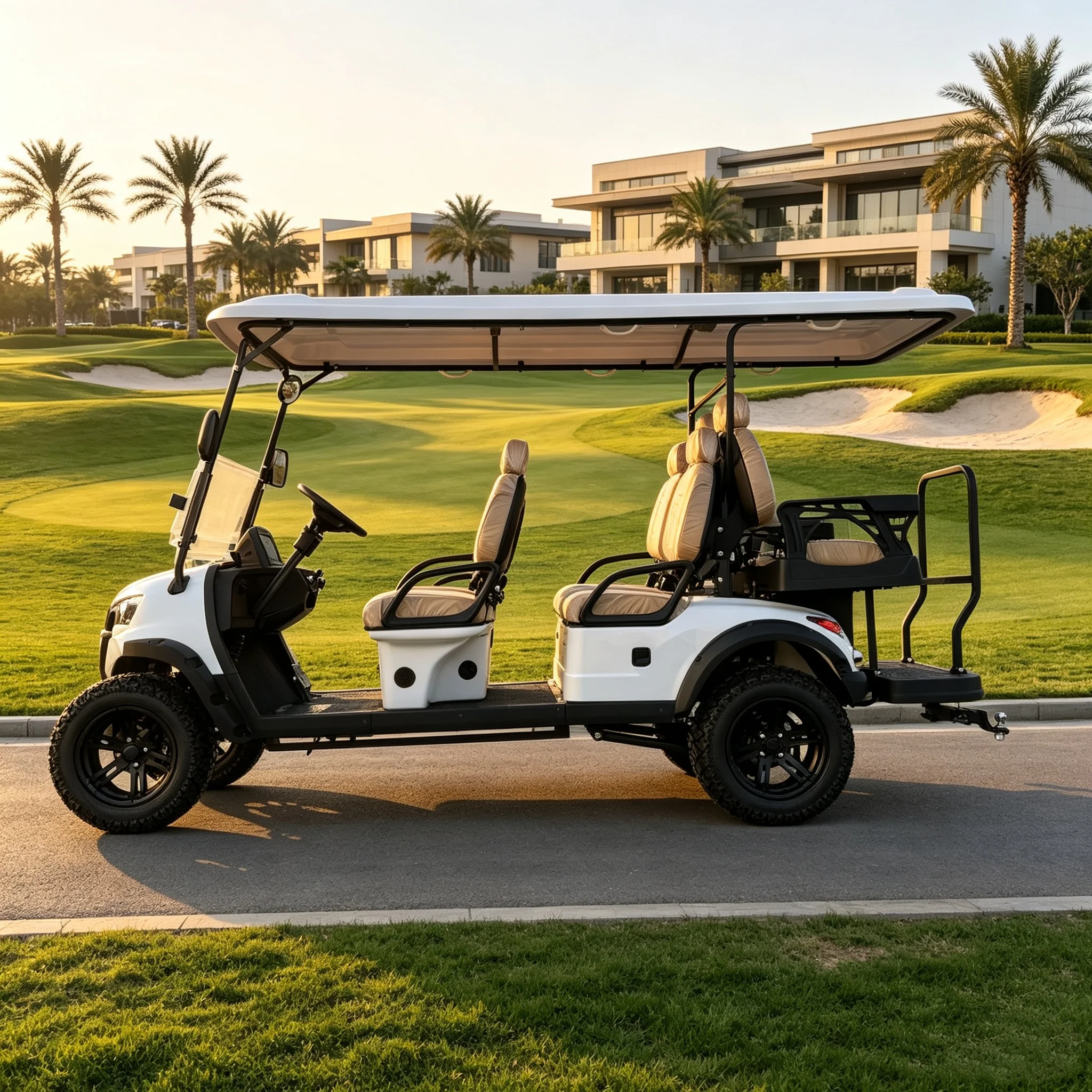 Custom 2-seater high quality electric golf classic retro golf cart custom car electric golf cart  wireless charging