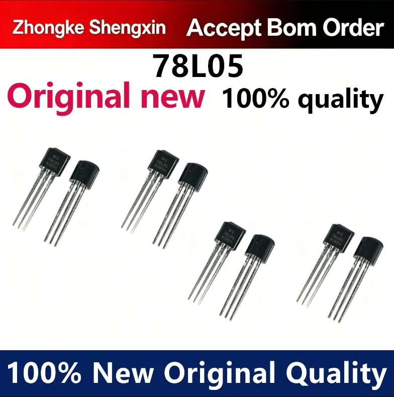 （5pcs-100pcs）WS78L05 TO-92 5V transistor, brand new 78L05 three terminal voltage regulator in stock