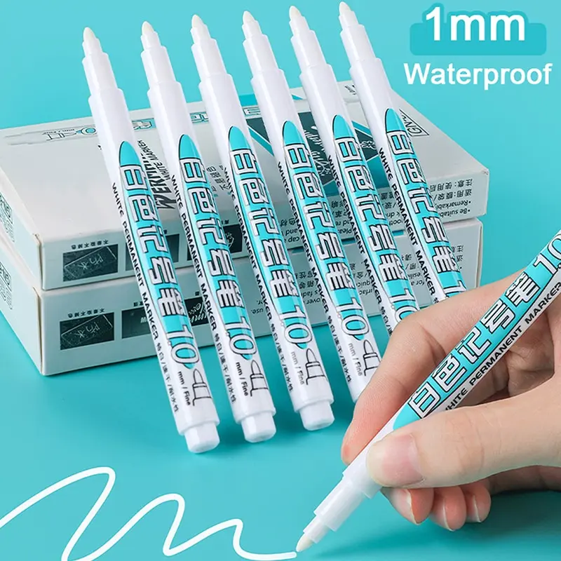 1/3pcs Oily White Marker Pen Graffiti Pens Waterproof Permanent Gel Pencil Tire Painting Notebook Felt Tip Pen