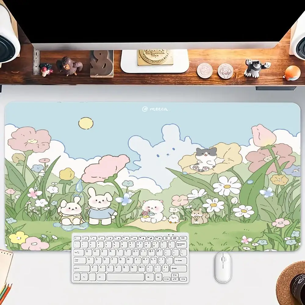 

Anime Animal Design Mouse Pad Large mouse pad, desk pad, anti slip base, washable for office and home use