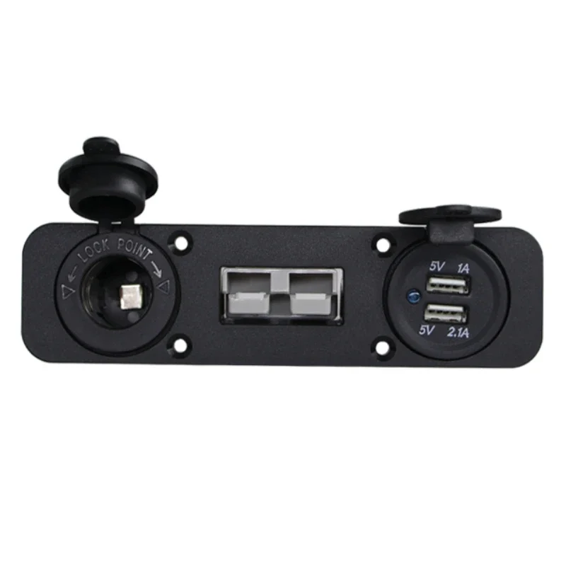 

Panel Mount Anderson-Style With Car Accessory triple flush mount housing with 50a plug accessory power socket dual USB