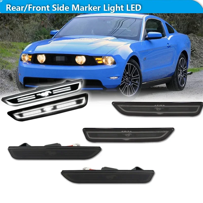 

Для Ford Mustang автомобильное переднее и заднее крыло, боковые габаритные указатели поворота с логотипом лошади, светодиодные парковочные огни 2010 2011 2012 2013 2014