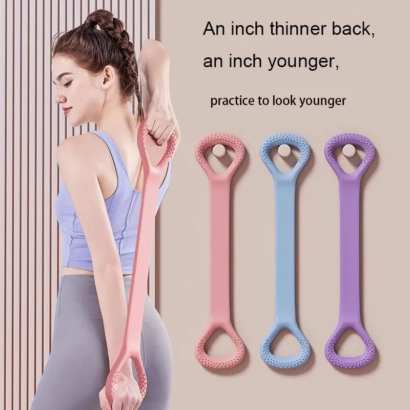 Fitness Elastic Belt Arm Back Training Yoga Pilates Family Weight Loss Stretch Elastic Rope Sports Shape Beauty Back