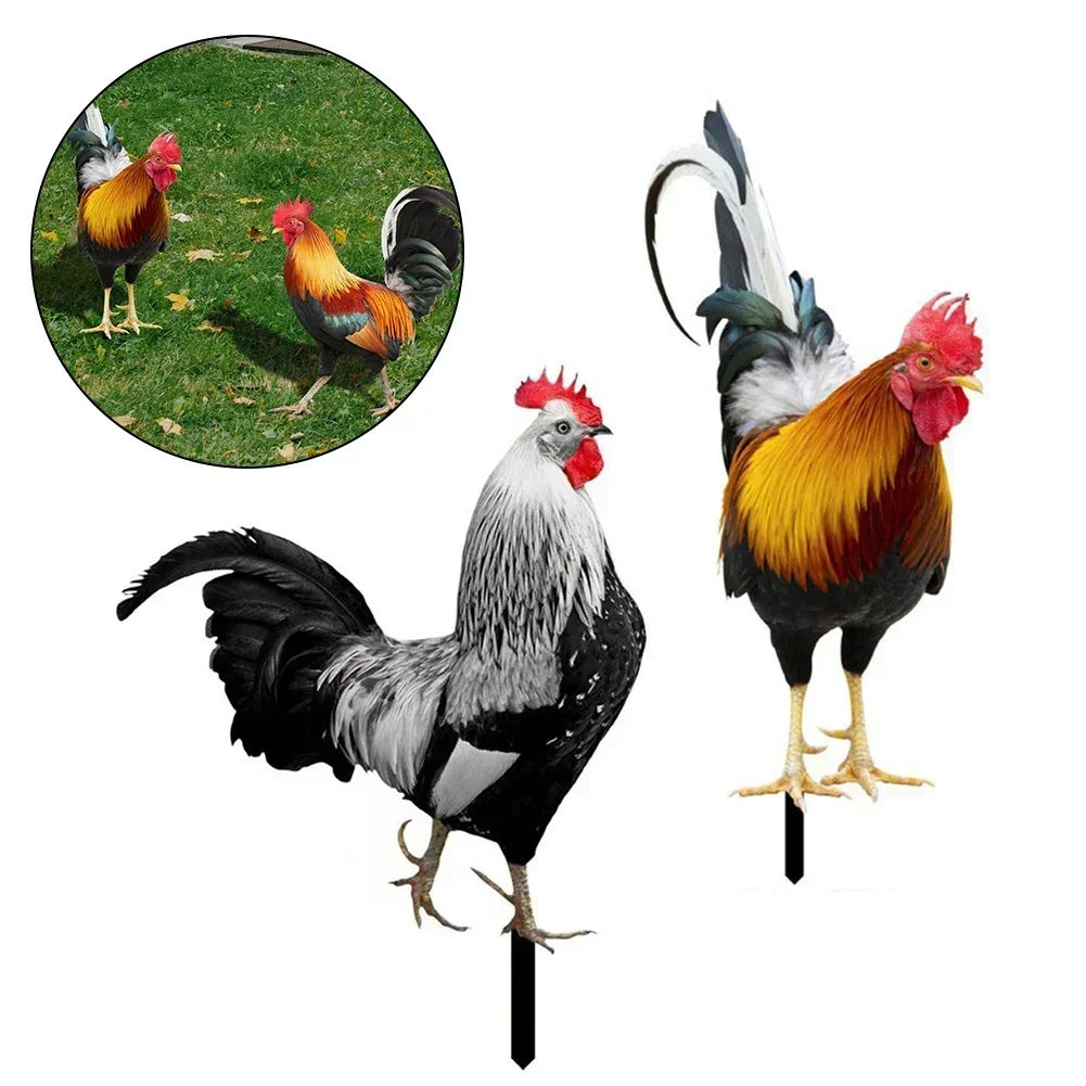 Attention-grabbing Chicken Decorations Garden Ornaments Long-lasting Display Outdoor Use Waterproof Weatherproof