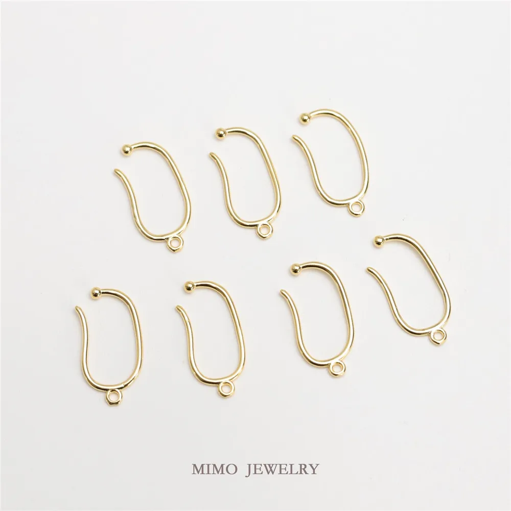 14K Gold Plated Copper Genuine Gold Ear Loop Accessories DIY Handmade Earring Accessories M-770