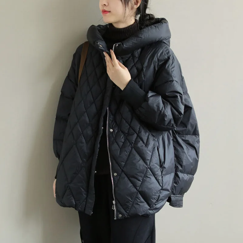 Korean Style Women Down Jacket Over Size Short Coat Loose Warm Autumn Winter Casual Outwear Top Quality PARKA