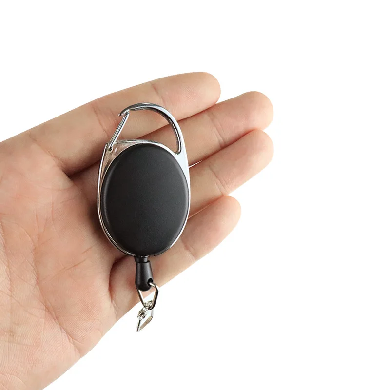 Retractable Lock Anti Theft Key Chain EDC Elastic Key Ring Quick Hanging Telescopic Keychain