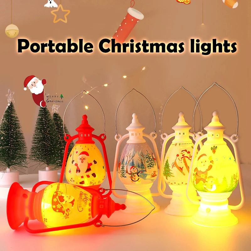 Fun Christmas Style Night Light Cartoon Cute Lamp Toy Christmas Decorations LED Lights Crafts Ornaments Children's Holiday Gifts