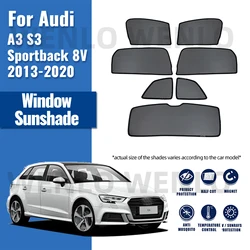 For Audi A3 S3 Sportback 8V 2013-2020 Car Sunshade Shield Front Windshield Curtain Window UV Protection Sun Shade Visor blinds