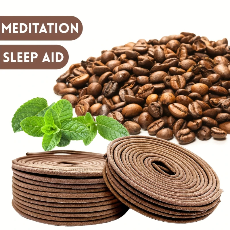 6.5cm Coffee Incense Coil Household Dining Room Study Room Yoga Relaxes Spirit Enhances Fragrance Prolongs Fragrance Retention