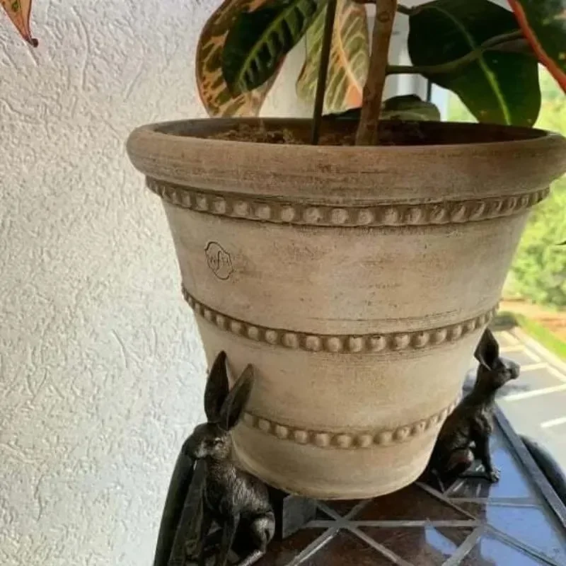 3 قطعة أقدام وعاء الزهور حامل الحيوان شكل القط الكلب أرنب أواني النباتات الناهضون وسادة في الهواء الطلق حديقة الراتنج وعاء القدم النبات بونساي أصحاب